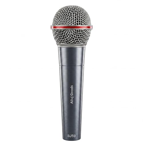 BJ59 Dynamic Vocal Microphone – Professional XLR Supercardioid Mic for Singing, Karaoke, Live Performance & Studio Recording, Full Metal Handheld Microphone with High Gain Before Feedback
