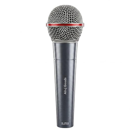 BJ59 Dynamic Vocal Microphone – Professional XLR Supercardioid Mic for Singing, Karaoke, Live Performance & Studio Recording, Full Metal Handheld Microphone with High Gain Before Feedback