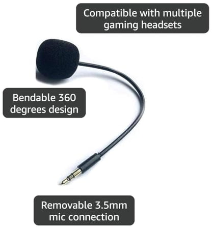 Turtle Beach Replacement Game Headphone Mic Boom Compatible with Force XO ONE Stealth 420X Recon 320 Z60 Headset 3.5mm