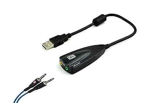 Surround Gaming Headset USB to 3.5mm Jack Stereo Headset Adapter Designed for LogitechGamingHeadsets G430 & G230 (White or Black, Depending on Availability)