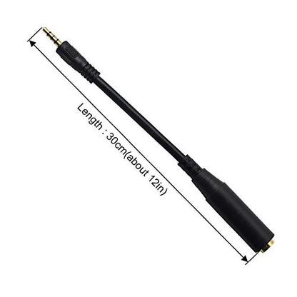 1/4" to 1/8" Adapter,6.35mm Stereo Jack to 3.5mm TRRS Male Audio Cable Connector Adapter for Amplifiers, Guitars, Pianos, Home Theater Equipment Etc.