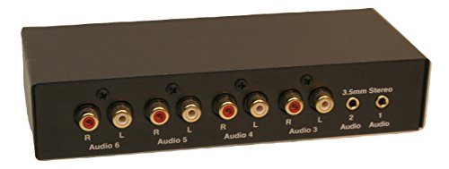 Technolink TC-716 6-Port Stereo Source Selector; Black or Silver, Your Choice (Black) - color: BLACK
