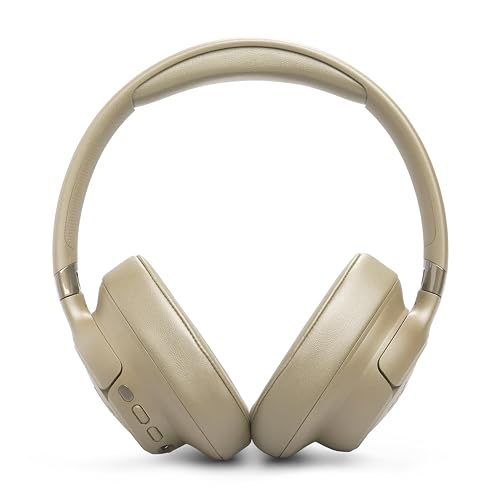 JBL Tune 780NC - Wireless Over-Ear Adaptive Noise Cancelling Headphones with Powerful Hi-Res JBL Pure Bass Sound and Spatial Sound, with Up to 76 Hours of Battery Life, Plus Speed Charge (Beige) - color: Beige