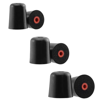 Foam Ear Tips for Walkers, ISOtunes, Westone, Shure, Plugfones | Replacement Memory Foam Tips, Ultimate Comfort, 3 Pairs (Black, SML) - size: SML