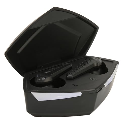 Low Latency Bluetooth Gaming Earbuds 45ms Dual Modes Wireless Earphone Stereo Sound with Built in Mic for Phone Laptop PC, 13mm Driver, 8H Battery (Black) - color: Black
