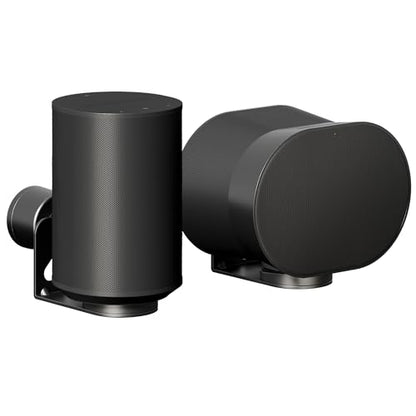 Speaker Wall Mount for Sonos Era 100 and Era 300, 1 Pair, Black | Flexible Angle Adjustment, Surround Sound Speaker Wall Bracket Compatible with Sonos Era Speakers - color: Black