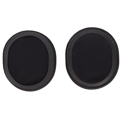 Replacement Ear Cushion Pads with Memory Foam Protein Leather for 3 5 7 Pro ATH M40X M50X MDR 7506 Cloud 2 Black V2 (Black Ear Pads with White Silk Screen) - color: Black ear pads with white silk screen