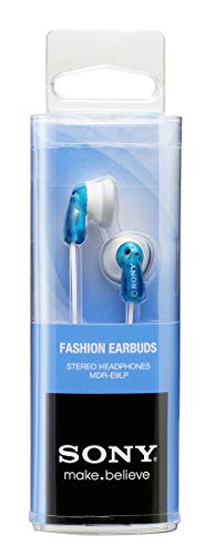 Sony MDRE9LP/BLU Earbud Headphones, Blue (Pack of 2) - color: Blue, size: 2 count