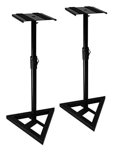 PreSonus Eris E3.5 BT Bluetooth Studio Monitor Pair Bundle with Monitor Stand, Isolation Pads, XLR Cables, TRS Cables, and Austin Bazaar Polishing Cloth - size: Bundle w/ Stand, style: E3.5 BT
