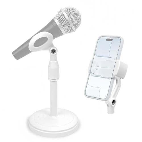 Musiin Desktop Microphone Stand with Phone Holder Replacement Head