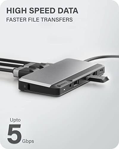 ALOGIC MX2 Lite USB-C Docking Station, Dual DisplayPort Full HD 1080p, 85W Power Delivery, 3 USB-A, 2 USB-C, Gigabit Ethernet, Audio Jack, Laptop Dock for Windows, Mac & ChromeOS