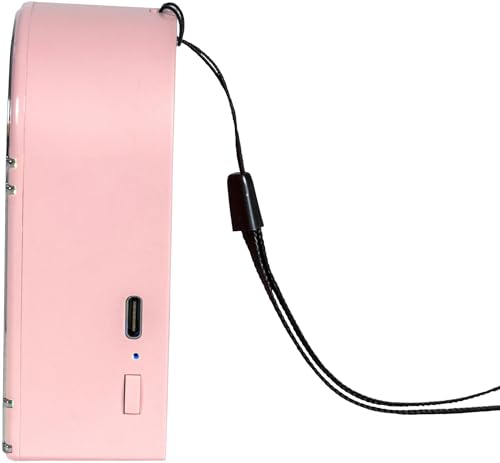 Crosley CR3046A-PI Mini Jukebox Portable Bluetooth Speaker, Pink | Bluetooth In, 5 Color-Changing Light Modes, LED Lights Sync with Music, Rechargeable Lithium-Ion Battery - color: Pink