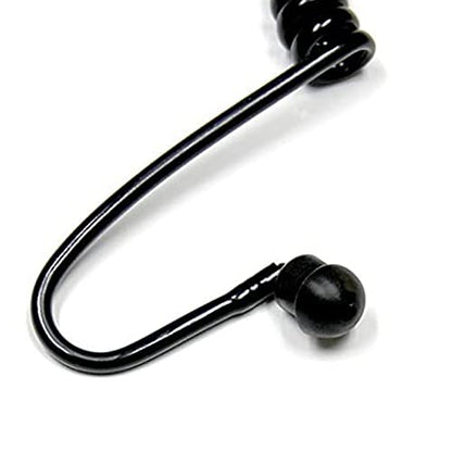 10-Pack Replacement Acoustic Coil Tube Walkie Talkie Earpieces for Baofeng Motorola Kenwood Retevis Midland Two Way Radios Headset Secret Spy Game Earpiece(Black) - color: Acoustic Coil Tube-Black