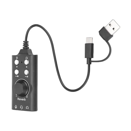 Jectse Transform Your Sound Experience with Our USB Sound Card, Supporting Standard Stereo, headsets, and Microphones with a 3.5mm Jack, External Sound Card for PC