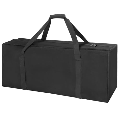 COOLBEBE 32" Sports Duffle Bag - 73L Large Travel Duffel Luggage Bag | Upgrade 2-way Lockable Zippers, Sturdy & Water Resistant for Camping Moving Sports Equipment, Black - size: 32" x 10" x 14"
