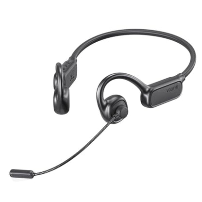 Open Ear Headphones with Mic,20H Bluetooth Headset with Microphone,5.4 Bluetooth Headphones with Noise Cancelling Mic,IPX5 Wireless Headset with Mic for Work,Zoom,Workout, Driving, Call