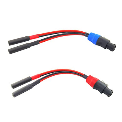 WJSTN-051 Speak-on 4-Pole to Dual RCA Break Out Splitter Cable Speakon Splitter Cable,for Speaker (Speakon to 1/4 TS) - style: Speakon to 1/4 TS