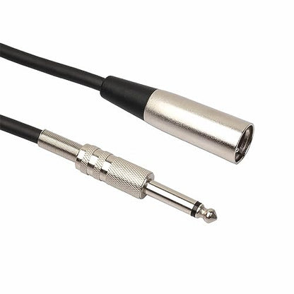 Elecbee Microphone Cable XLR 3-Pin Male to 1/4 Inch (6.35mm) Male Plug TRS Microphone Audio Cable Audio Connector for Amplifiers Instrument 30cm（11.8inch）