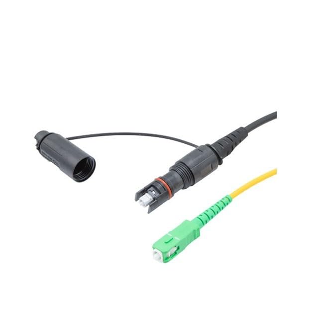 Fiber Patch Cable Opti Tap, 0.3M (1FT), Simplex SMF(G.657.A2), Opti-Tap SC/APC to Single SC/APC with 5.0MM LSZH Jacket, 2M, Test Cable