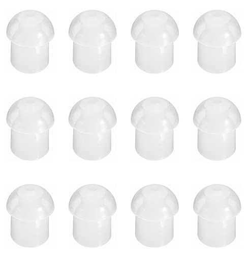 Zotech Replacement Standard Mushroom Earbud Ear Tips for Motorola Kenwood Two Way Radio Coil Tube Audio Kits/Transparent Acoustic Tube Earpieces - size: medium