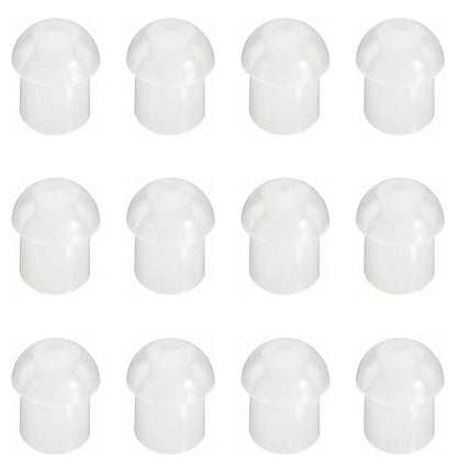 Zotech Replacement Standard Mushroom Earbud Ear Tips for Motorola Kenwood Two Way Radio Coil Tube Audio Kits/Transparent Acoustic Tube Earpieces - size: medium