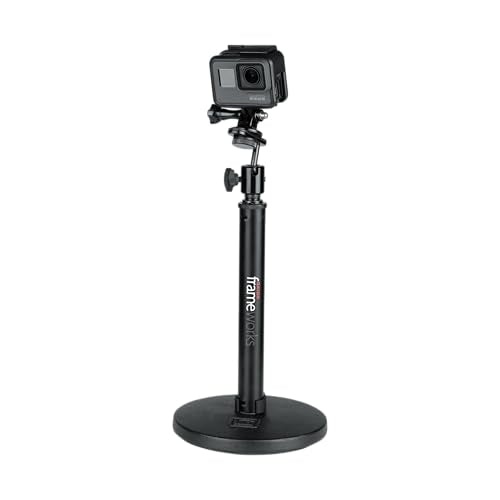 Gator Frameworks Camera Mount Mic Stand Adapter (GFW-MIC-CAMERA-MT) | Ball-and-Socket Head, Standard 1/4-20 Camera Threads, 360-Degree Rotation, 180-Degree Tilt