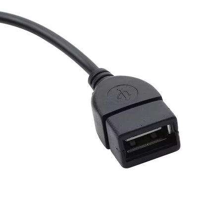Black USB to AUX Adapter Cable,3.5mm Male AUX Plug to USB 2.0 Female Converter Adapter Cable Cord for Car Aux Port 20cm/8-inch Length Black OTG Adapter Accessories