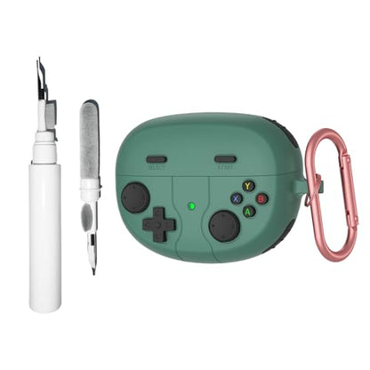 Silicone Case Compatible with Bose Ultra Open Earbuds with Cleaning Kit, Cute Game Design Soft Protective Cover Compatible with Bose Open Ear Cover - color: Green