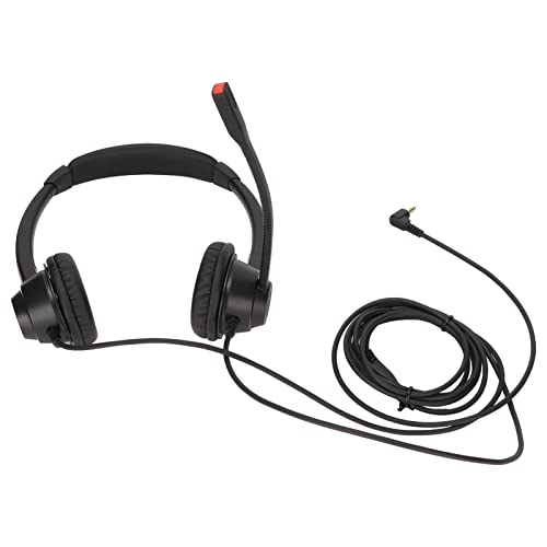 H390D - 2.5 Office Headset, 2.5mm Business Headset with Noise Cancelling Microphone, Dual Ear Telephone Headphone for Phone Sales Hospitals Banks, Comfortable Binaural Customer Ser