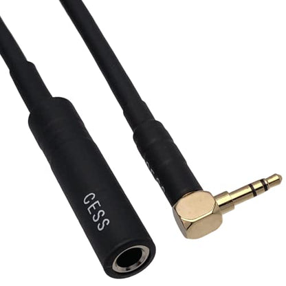 CNCESS Right Angle 3.5mm to 6.35mm Headphone Adapter, 6 in, 2-Pack