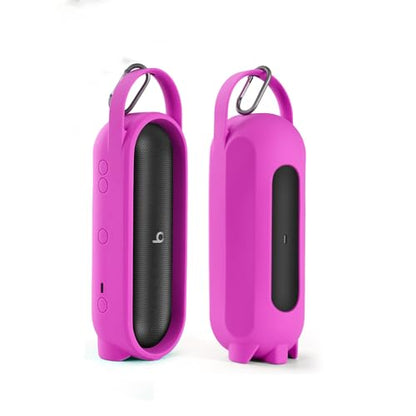 Silicone Cover for Beats Pill Portable Bluetooth Speaker Storage Bag Speaker Holder Travel Bag (Purple) - color: Purple
