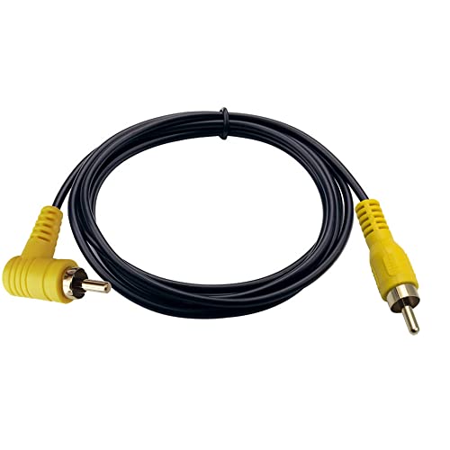 RCA Audio Cable Gold-Plated Elbow RCA line Lotus Male and Male Extension Lotus AV Video Cable Projector Cable Audio Cable (1.5m/5ft RCA Straight to Bend) - color: 1.5m RCA male straight to male bend