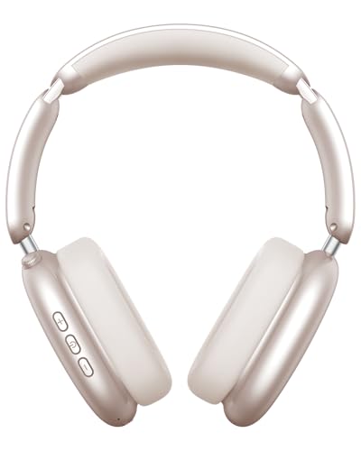 Wentronic Y02 Active Noise Cancelling Wireless Headphones, Starlight | Over-Ear, Bluetooth, 60H Playtime,Crystal Clear Calls, Hi-Res Audio, Big Bass, Foldable Lightweight for Travel Home Office - color: Starlight