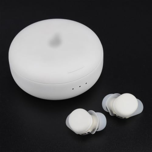 Replacement Ear Tips Compatible with Soundcore Sleep A30 | Soft Silicone Eartips with Portable Storage Box (4 Pairs, White, XS/S/M/L)