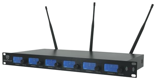 Rockville RWM-66 6-Mic Adjustable Frequency Wireless UHF Microphone System