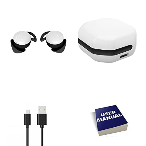 Mini Wireless Bluetooth Earbuds for Small Ear Canals, Sleep Earbuds Noise Isolating, Invisible Earphone for iPhone PC Laptop Tablets Sports (White Black) - color: WhiteBlack