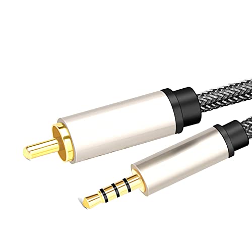 MagiDeal Coaxial Audio Video Cable RCA to 3.5mm Wire Male to Male Cord Input Adapter Extension Coaxial Cable for Home Stereos, Speakers, Amplifier, 200cm