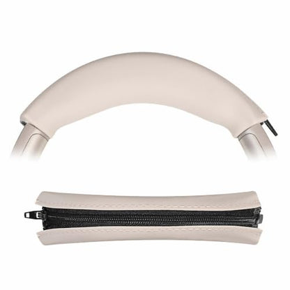Replacement Headband Cover Soft Washable Silicone with Zipper Headband Protectors Cushion Compatible with iKF King Pro Wireless Over-Ear Headphones (Off White) - color: Off White