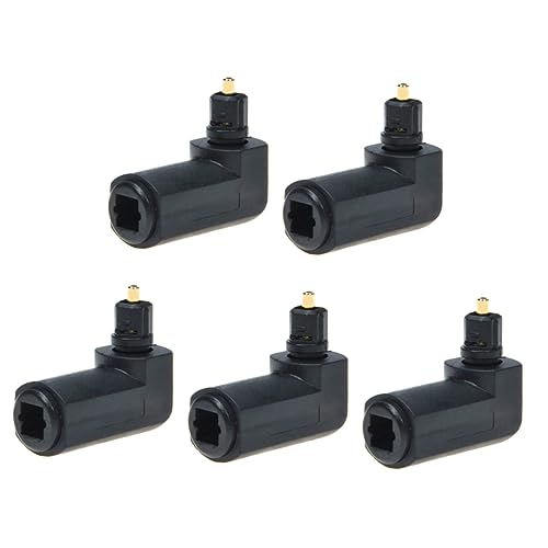 5pcs Fiber Optic Connector UPC Female to Male Right Angle Audio Adapter Audio Adaptor