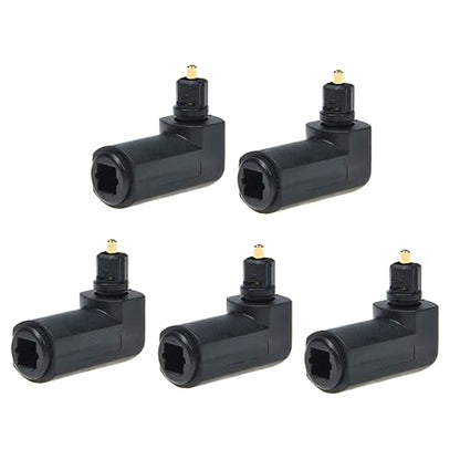 5pcs Fiber Optic Connector UPC Female to Male Right Angle Audio Adapter Audio Adaptor