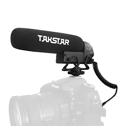 SGC-600 Universal Shotgun Mic for Camera & Phone, 3.5mm with Shock Mount | Universal 3.5mm Shotgun Mic fits Phones/DSLRs/Camcorders, Shock Mount & Windscreen Included, Ideal for Vlog & Recording