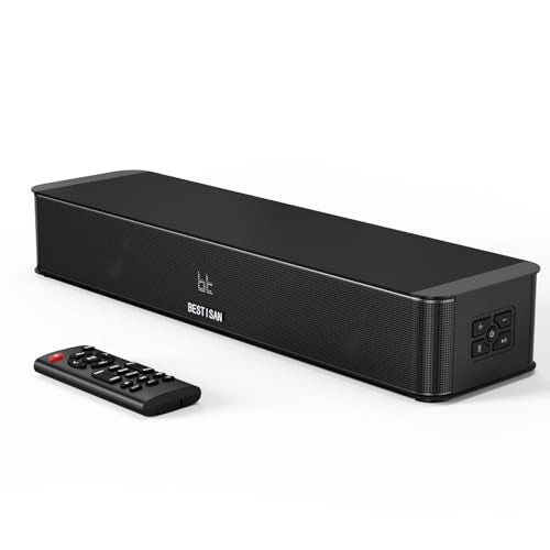 BESTISAN 2.1ch Sound Bar with Built-in Subwoofer, 120W Peak Power, HDMI ARC/Opt/AUX/USB/Bluetooth 5.3, 3 EQ Modes & Volume Boost, 16.5" All-in-One for TV/PC/Gaming/Projector - size: 16.5 inch