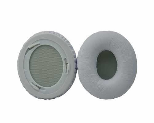 Solo1.0 Wired Replacement Ear Pads Cushions Covers Headphone Accessories Compatible with Monster Beats by Dr.Dre Solo 1.0 Solo HD On-Ear Headphones - Protein Leather Memory Foam - White