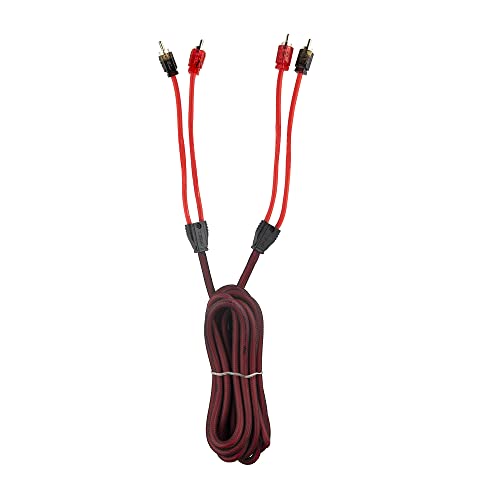 DS18 R12 Ultra Flex RCA, Male to 2-Male RCA Cable, Y Splitter Design,(12 Feet) - size: 12 Feet