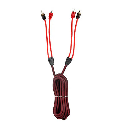 DS18 R12 Ultra Flex RCA, Male to 2-Male RCA Cable, Y Splitter Design,(12 Feet) - size: 12 Feet