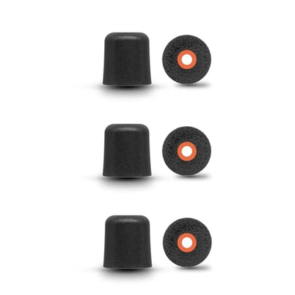 Klowcok Ear Tips for Westone/Plugfones/Etymotic/ISOtunes PRO, Extra Small | Earbuds Foam Tips, Replacement Eartips, Comfort Fit, 3 Pairs, , Black - size: Extra Small