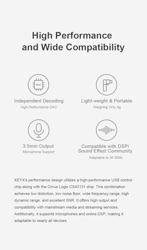 TRUTHEAR KEYX L-Typed Lossless Portable DAC/AMP 3.5mm Output Microphone Support