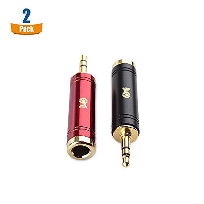 Cable Matters 2-Pack 3.5mm to 1/4 Adapter, 6.35mm to 3.5mm