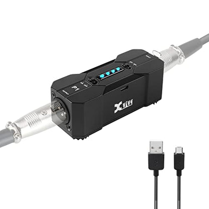 Xvive P1 Phantom Power Supply 48V/12V Switch,Up to 40 Hours of Use,Rechargeable Portable Phantom Power for Condenser/Shotgun Microphones, Mic Preamp, Recording Studios - size: P1 without XLR