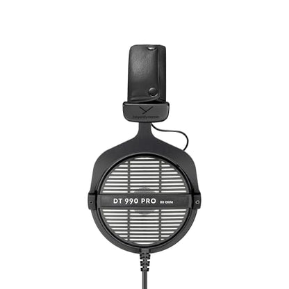 beyerdynamic DT 990 PRO Studio Headphones (80 Ohm, Gray) | Open Back, Over Ear, Wired Professional Audiophile, Gaming, Podcast, Mixing, Limited Edition Gray Velour Ear Pads - color: Gray, size: 80 OHM